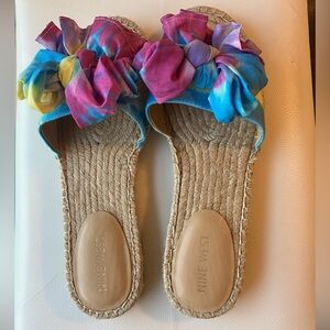 Nine West Tie-Dye Straw Sandal